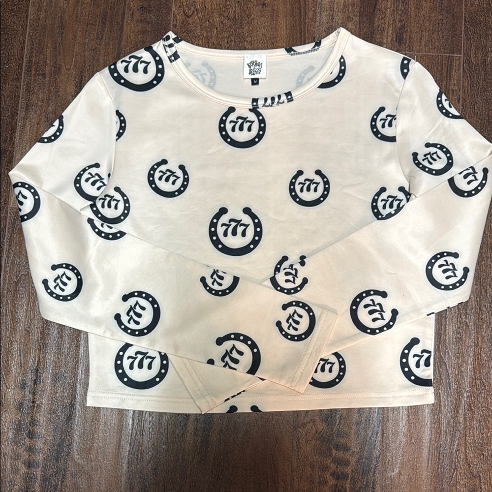 777 Silky Soft Baby Long Sleeve Tee Crop Top
